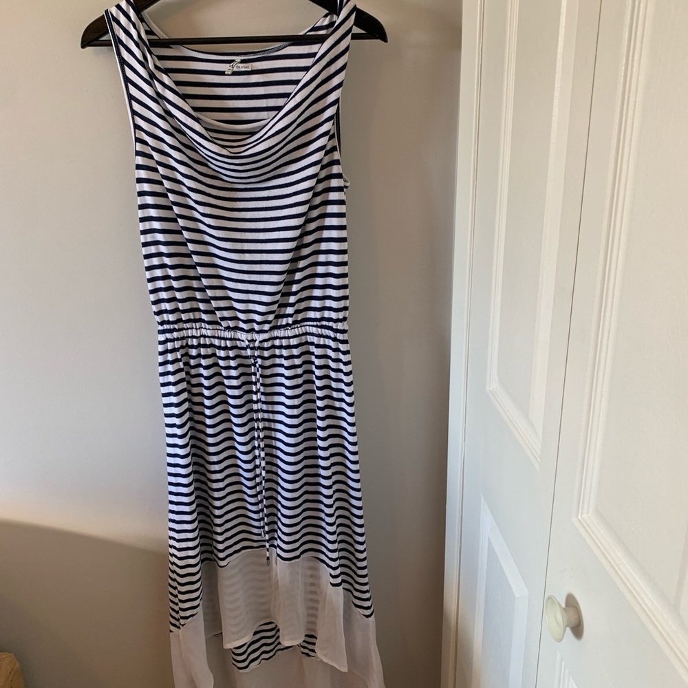 2/$18 Striped / Midi Dress / High Low